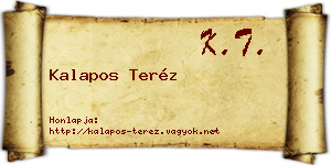 Kalapos Teréz névjegykártya